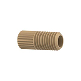 Super Flangeless™ Headless Nut, Short, PEEK 1/4-28 Flat-Bottom, for 1/16" or 1/3